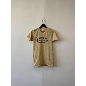 Vintage Screen Stars Shirt Womens XS Beige South Seas Plantation Tee 70s 80s